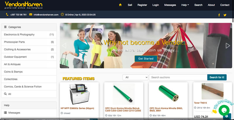 Vendors Harven eCommerce project